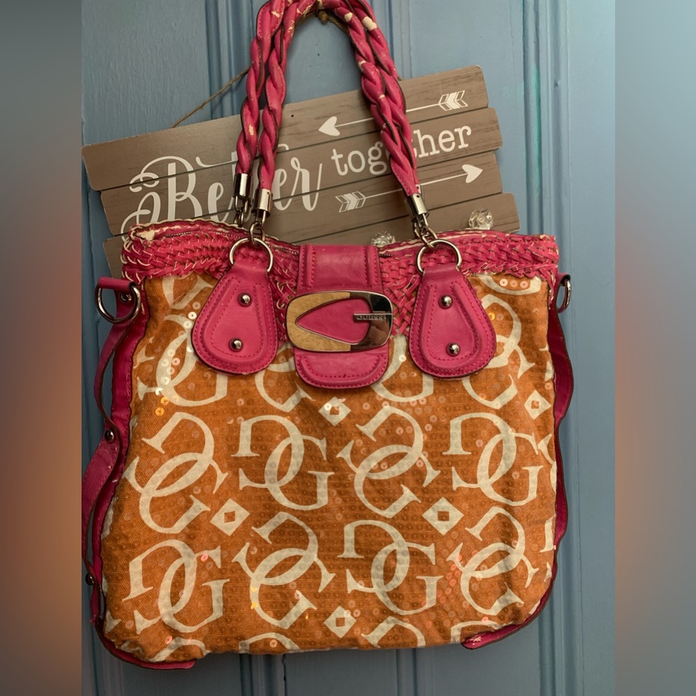 Re-fashioned Guess purse…15x14.5”~ almost large enuf for a kitchen sink
